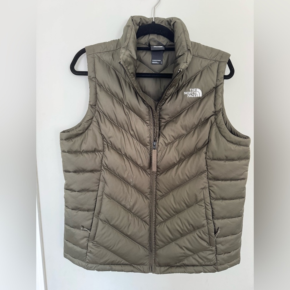 The North Face 550 olive green vest. Like new! - Picture 2 of 4